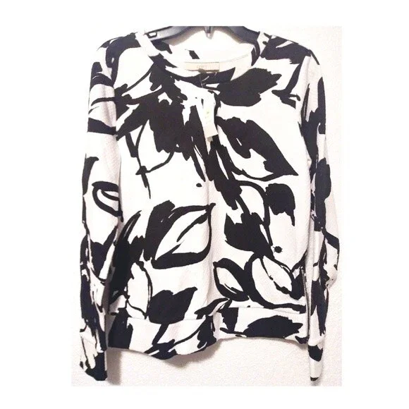 Loft Floral White & Black Top - Picture 3 of 7